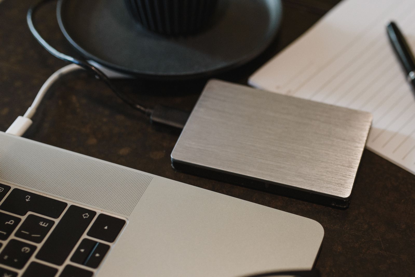 Clé USB branchée sur un ordinateur portable